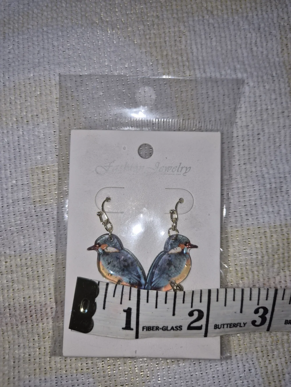 Fashion Jewelry Blue Bird Earrings - Cute Kingfisher Design